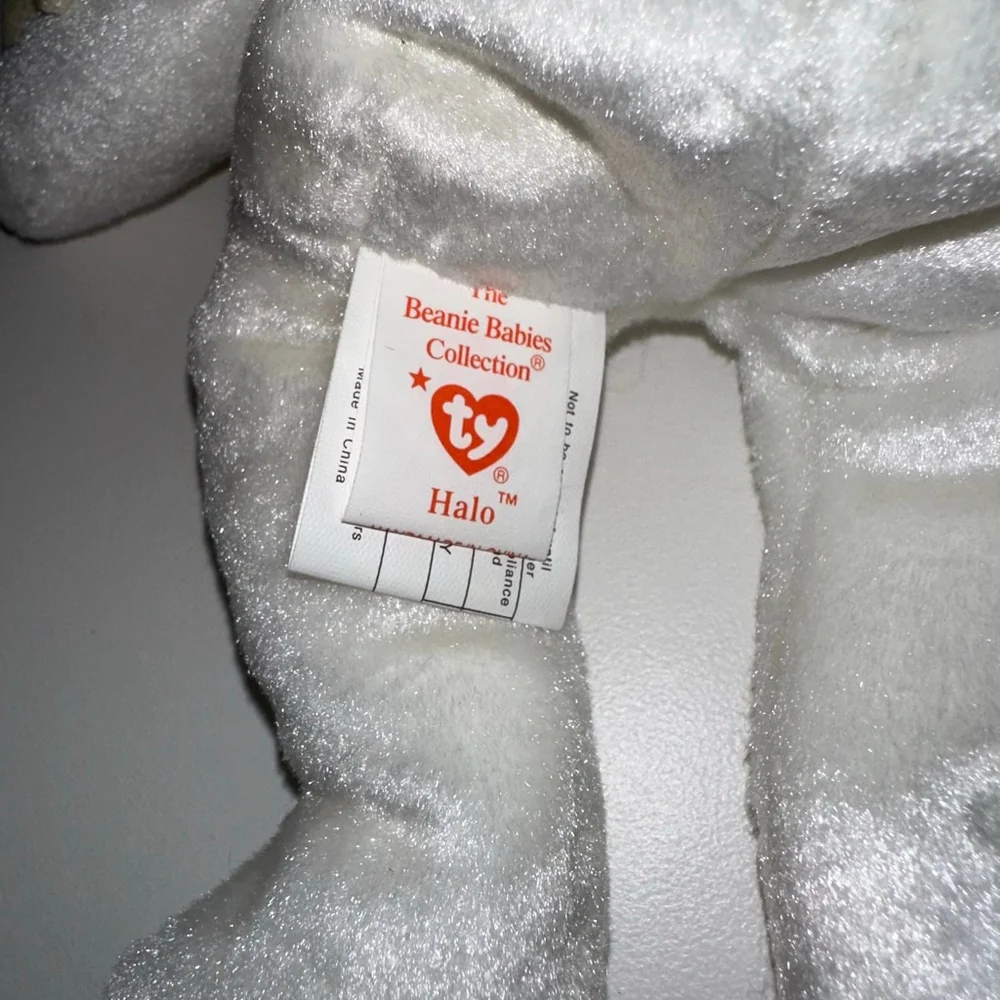 Ty Beanie Baby Halo Angel Bear Plush Toy White NEW NWT Canadian Tush Tag MINT